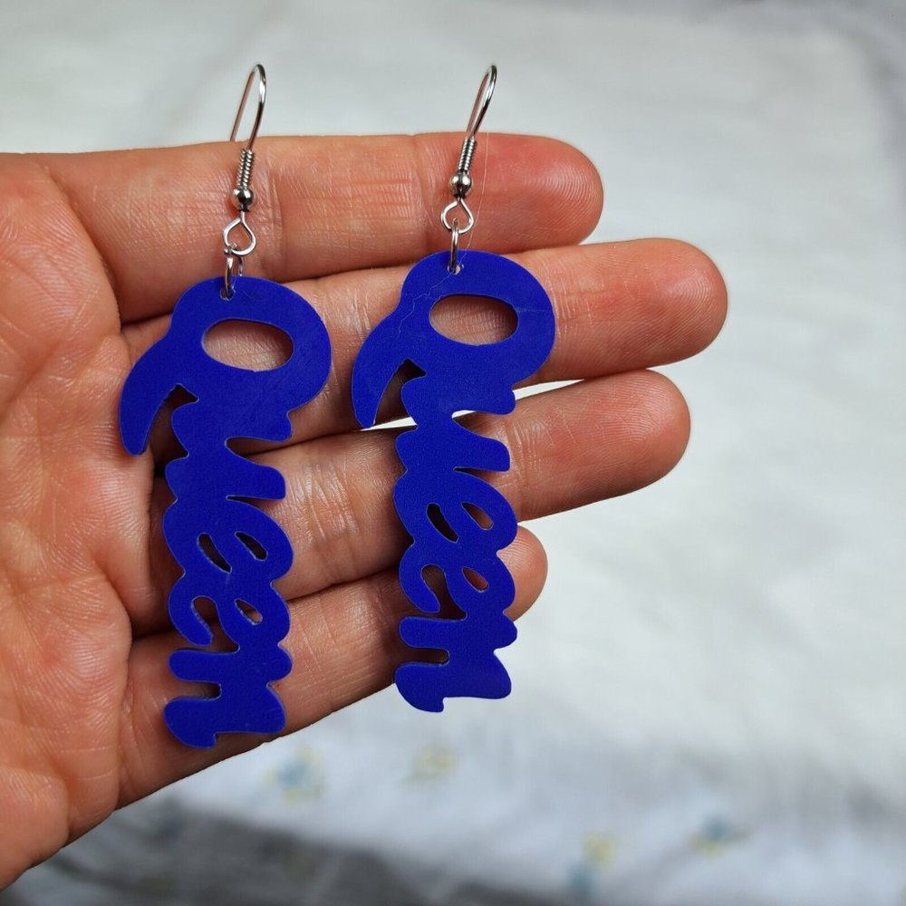 Letter Queen Earrings
